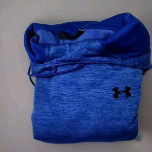 Under Armour Hoodie Mens 2XL Coldgear Fleece Lining Pullover Blue XXL Loose